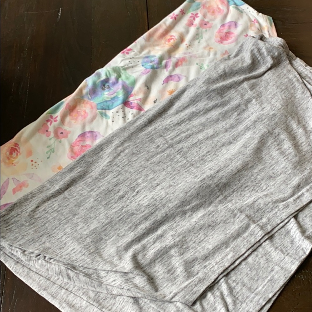 Floral and Gray Kids Blanket